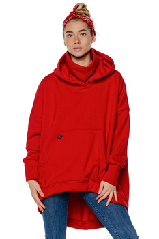 asymmetrical sweatshirt UNDERWORLD with a neck warmer