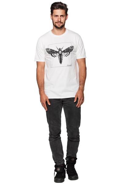 T-shirt męski UNDERWORLD Night Butterfly biały