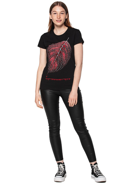 T-shirt damski UNDERWORLD Leaf czarny