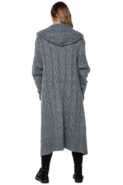 Sweter długi UNDERWORLD malinowy