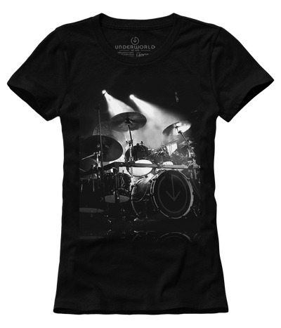 T-shirt damski UNDERWORLD Drums czarny