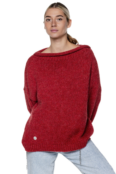 Sweter krótki UNDERWORLD malinowy