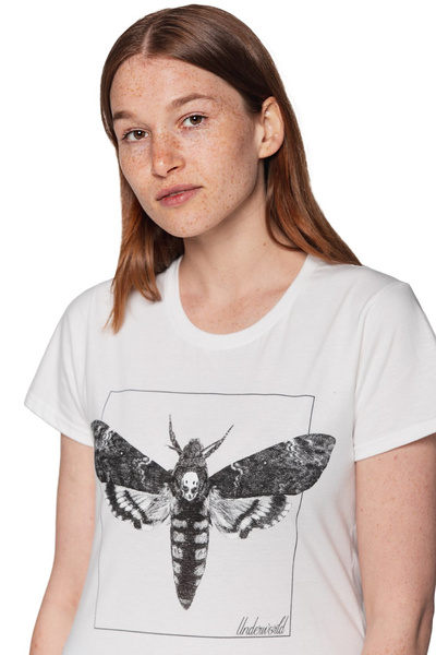 T-shirt damski UNDERWORLD Night Butterfly biały