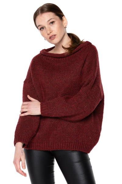 Sweter krótki UNDERWORLD bordowy