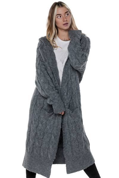 Sweter długi UNDERWORLD malinowy