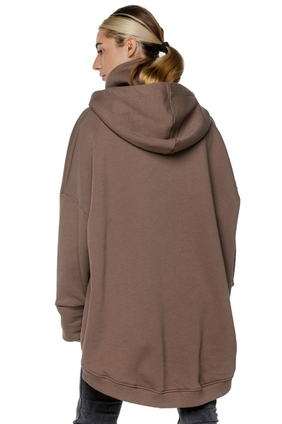 asymmetrical sweatshirt UNDERWORLD with a neck warmer