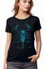T-shirt damski UNDERWORLD Scorpion niebieski