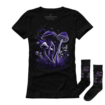 Zestaw prezentowy T-shirt damski + skarpety UNDERWORLD Mushrooms B2