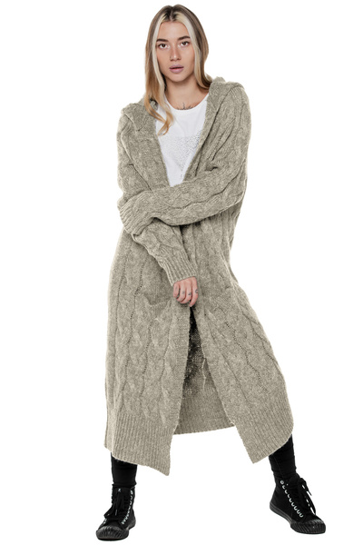 Sweter długi UNDERWORLD malinowy