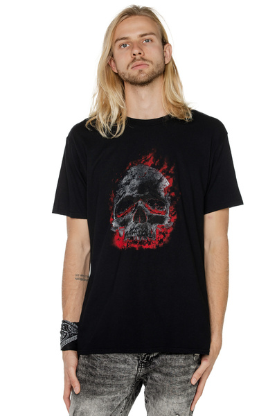 T-shirt męski UNDERWORLD Skull in fire