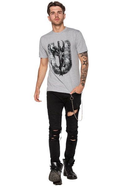 T-shirt męski UNDERWORLD Dragon szary