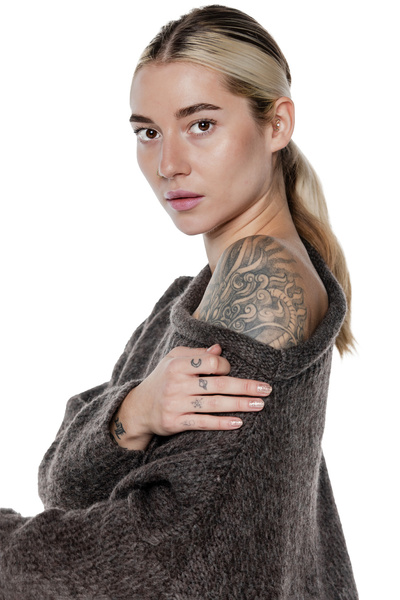 Sweter krótki UNDERWORLD grafitowy