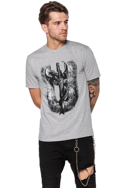 T-shirt męski UNDERWORLD Dragon szary