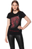 T-shirt damski UNDERWORLD Leaf czarny