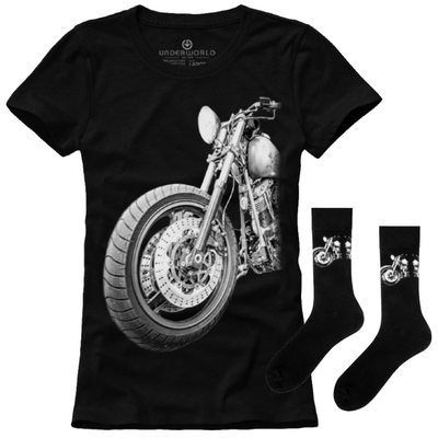 Zestaw prezentowy T-shirt damski + skarpety UNDERWORLD Motor