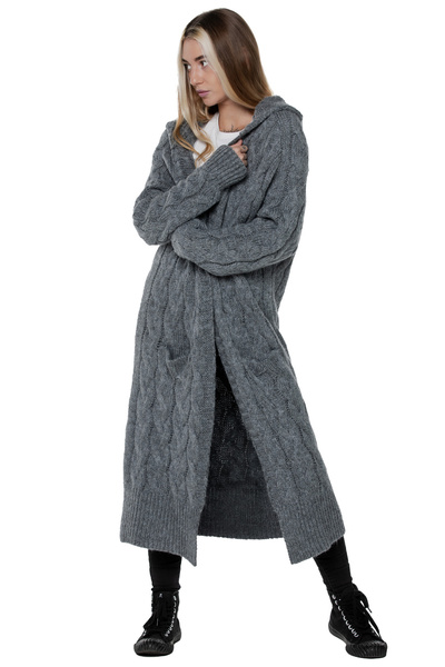 Sweter długi UNDERWORLD malinowy