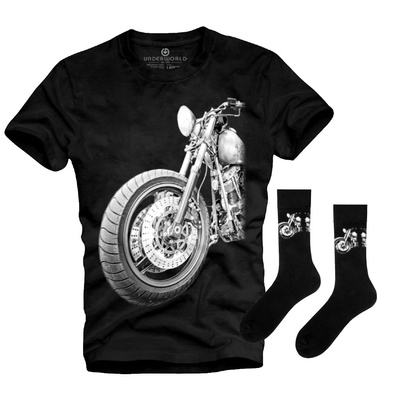 Zestaw prezentowy T-shirt męski + skarpety UNDERWORLD  Motor