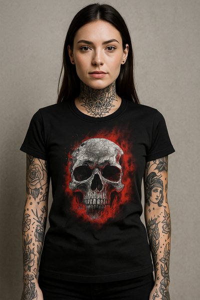 T-shirt damski UNDERWORLD Skull in fire