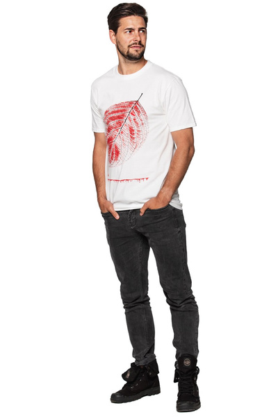 T-shirt męski UNDERWORLD Leaf biały
