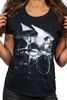 T-shirt damski UNDERWORLD Drums czarny