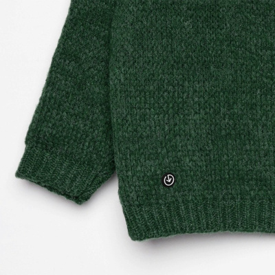 Sweter krótki UNDERWORLD ciemnozielony