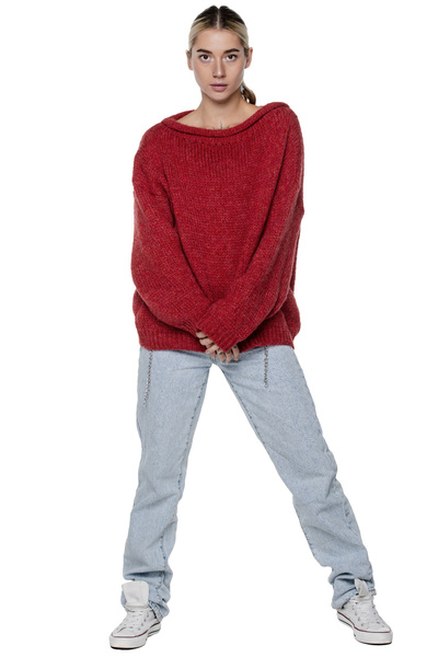 Sweter krótki UNDERWORLD malinowy