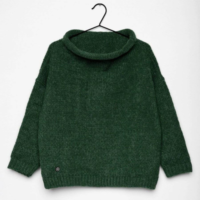 Sweter krótki UNDERWORLD ciemnozielony