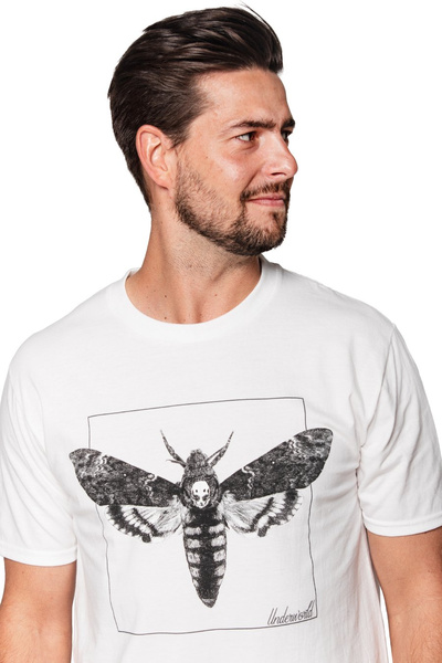 T-shirt męski UNDERWORLD Night Butterfly biały