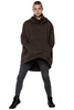 asymmetrical sweatshirt UNDERWORLD with a neck warmer
