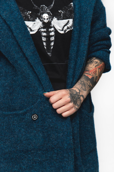 Sweter długi UNDERWORLD malinowy