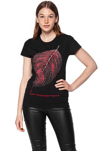 T-shirt damski UNDERWORLD Leaf czarny