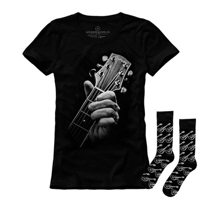 Zestaw prezentowy T-shirt damski + skarpety UNDERWORLD Guitar