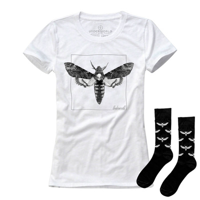 Zestaw prezentowy T-shirt damski + skarpety UNDERWORLD Night butterfly