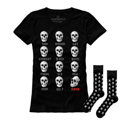Zestaw prezentowy T-shirt damski + skarpety UNDERWORLD Hater / Skulls
