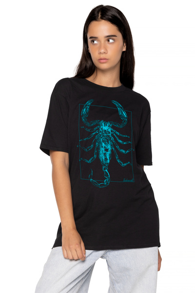 Koszulka loose fit UNDERWORLD Scorpion niebieski