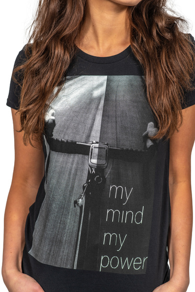 T-shirt damski UNDERWORLD Bike czarny