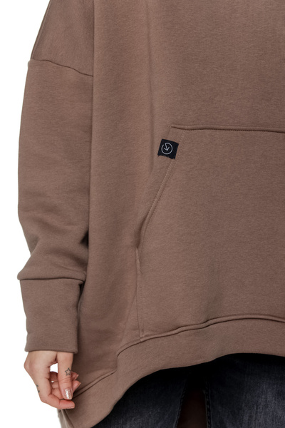 asymmetrical sweatshirt UNDERWORLD with a neck warmer