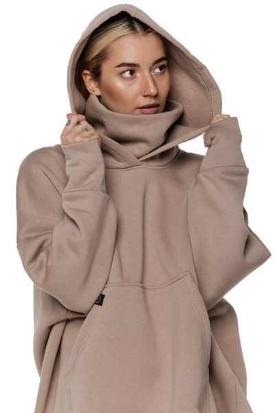 asymmetrical sweatshirt UNDERWORLD with a neck warmer