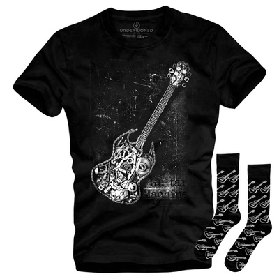 Zestaw prezentowy T-shirt męski + skarpety UNDERWORLD Guitar machine