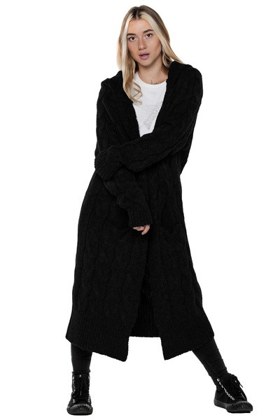 Sweter długi UNDERWORLD malinowy