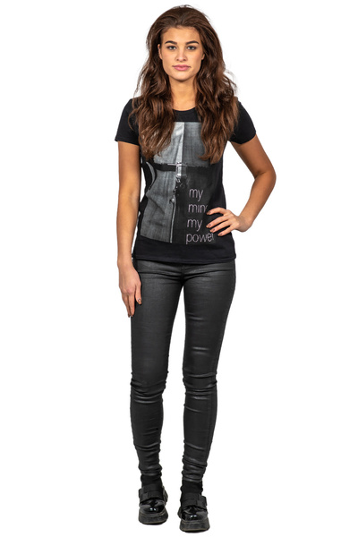 T-shirt damski UNDERWORLD Bike czarny