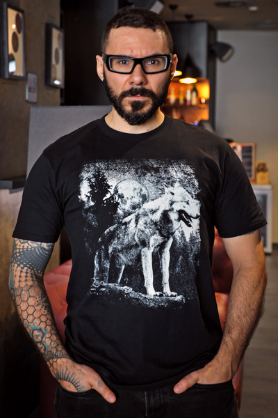 T-shirt męski UNDERWORLD Wolf in mountains