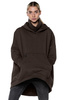 asymmetrical sweatshirt UNDERWORLD with a neck warmer