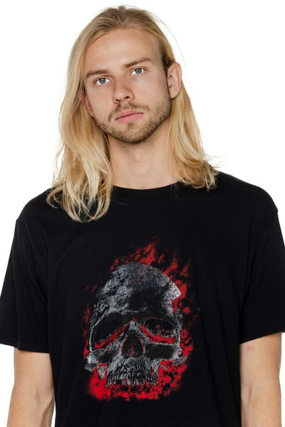 T-shirt męski UNDERWORLD Skull in fire