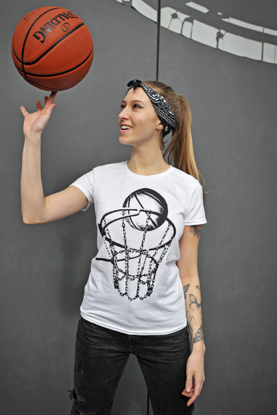 T-shirt damski UNDERWORLD Streetball biały