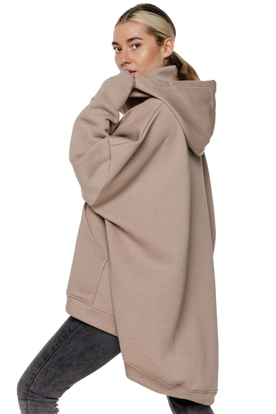 asymmetrical sweatshirt UNDERWORLD with a neck warmer