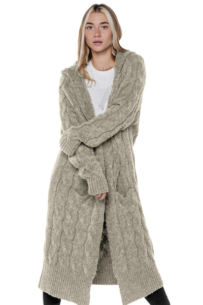 Sweter długi UNDERWORLD malinowy