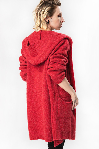 Sweter długi UNDERWORLD malinowy