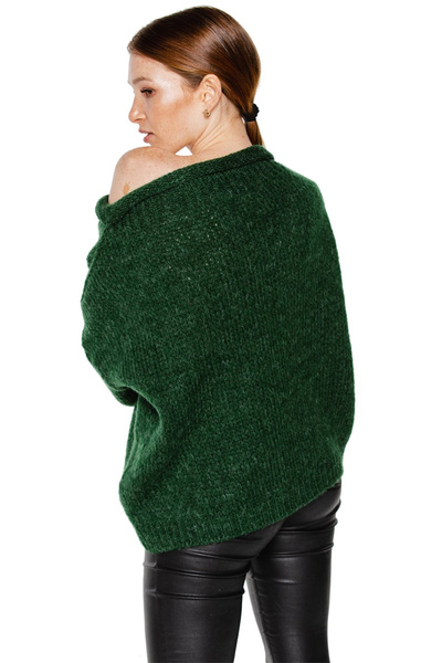 Sweter krótki UNDERWORLD ciemnozielony