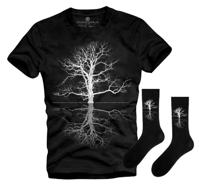 Zestaw prezentowy T-shirt męski + skarpety UNDERWORLD  Tree